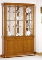 Vitrine Lux 3 portas 2 corpos cerejeira